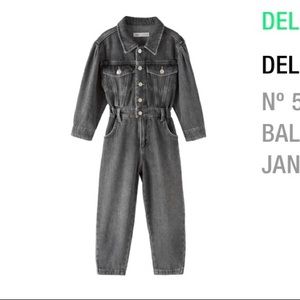 Zara denim overalls